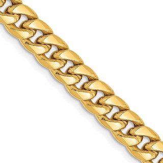 Leslie's 14k 6mm Semi-Solid Miami Cuban Chain