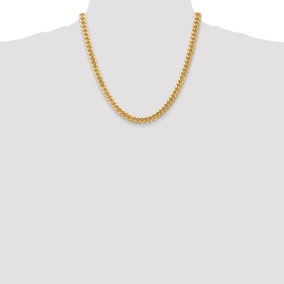 Leslie's 14k 6.75mm Semi-Solid Miami Cuban Chain