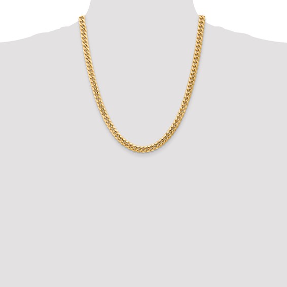 Leslie's 14k 6.75mm Semi-Solid Miami Cuban Chain