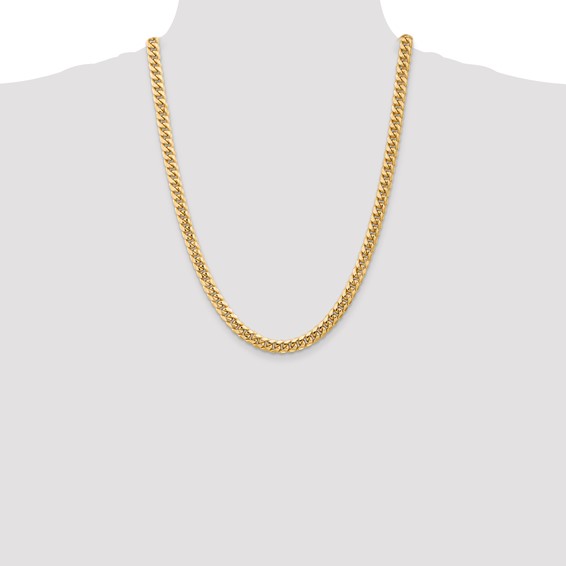 Leslie's 14k 6.75mm Semi-Solid Miami Cuban Chain
