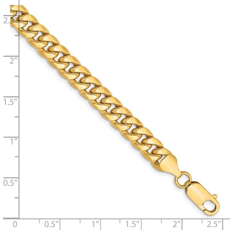 14k 6.75mm Semi-Solid Miami Cuban Chain