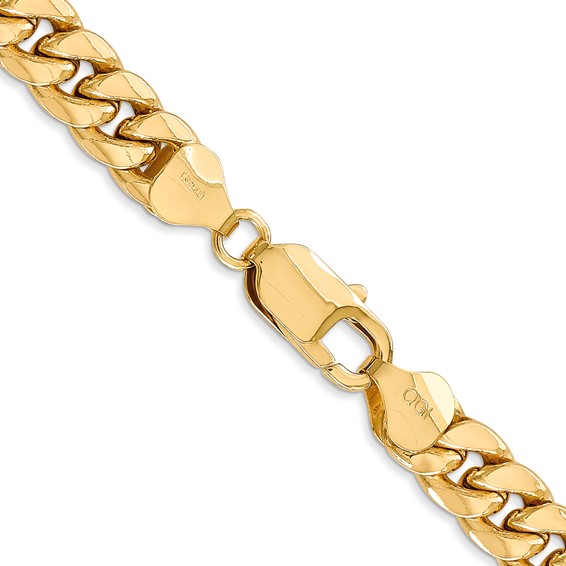 Leslie's 14k 7.3mm Semi-Solid Miami Cuban Chain