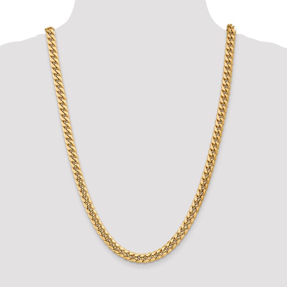 Leslie's 14k 7.3mm Semi-Solid Miami Cuban Chain