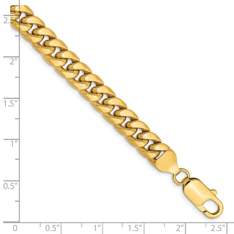 14k 7.3mm Semi-Solid Miami Cuban Chain