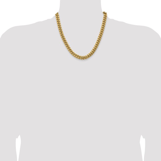 Leslie's 14k 9.3mm Semi-Solid Miami Cuban Chain