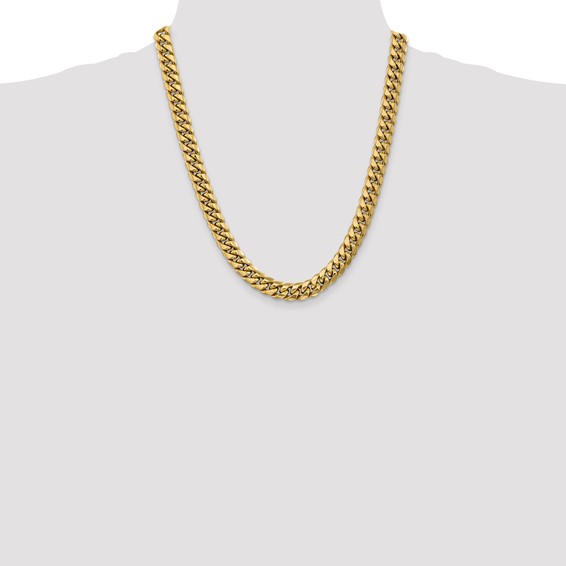 Leslie's 14k 9.3mm Semi-Solid Miami Cuban Chain
