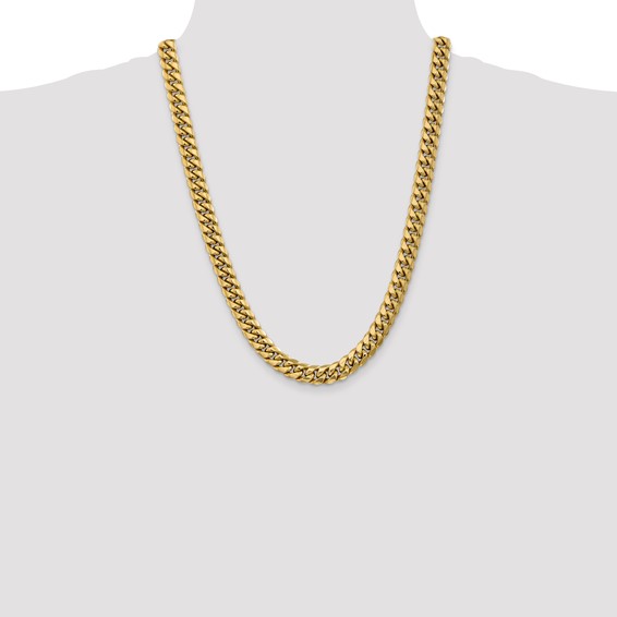 Leslie's 14k 9.3mm Semi-Solid Miami Cuban Chain