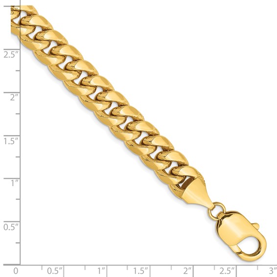 Leslie's 14k 9.3mm Semi-Solid Miami Cuban Chain