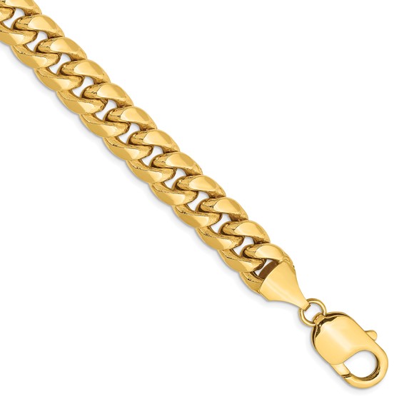 Leslie's 14k 9.3mm Semi-Solid Miami Cuban Chain