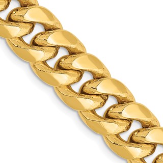 Leslie's 14k 9.3mm Semi-Solid Miami Cuban Chain