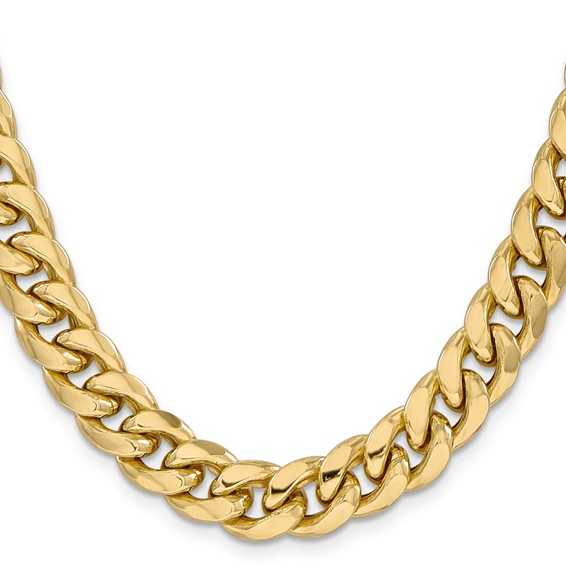 Leslie's 14k 11mm Semi-Solid Miami Cuban Chain