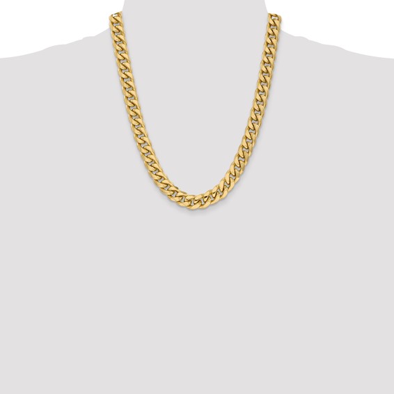 Leslie's 14k 11mm Semi-Solid Miami Cuban Chain