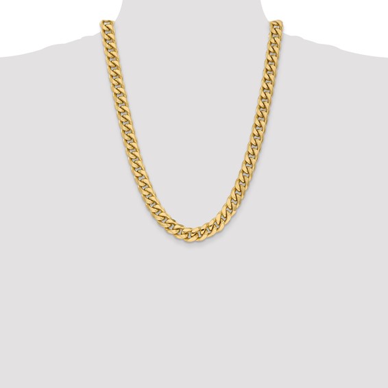 Leslie's 14k 11mm Semi-Solid Miami Cuban Chain