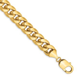 Leslie's 14k 11mm Semi-Solid Miami Cuban Chain