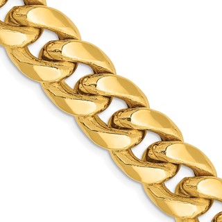 Leslie's 14k 11mm Semi-Solid Miami Cuban Chain