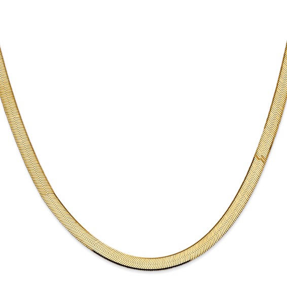 Leslie's 14k 5.5mm Silky Herringbone Chain
