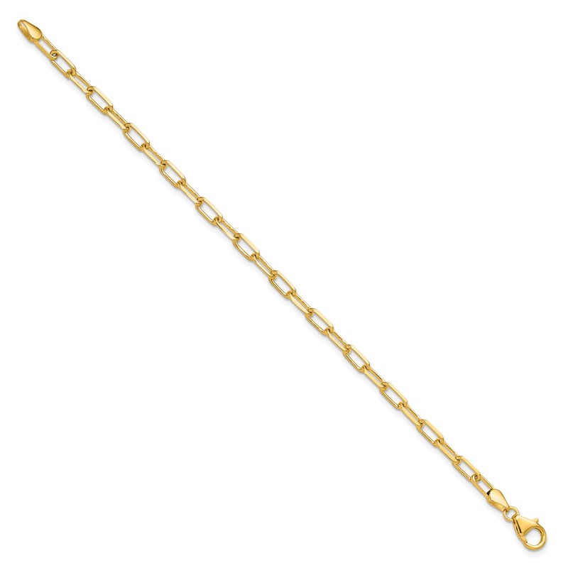 14k 3.5mm Solid Beveled D/C Paperclip Chain