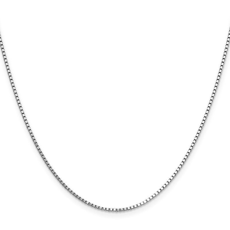 14K White Gold 1.10mm Box Chain