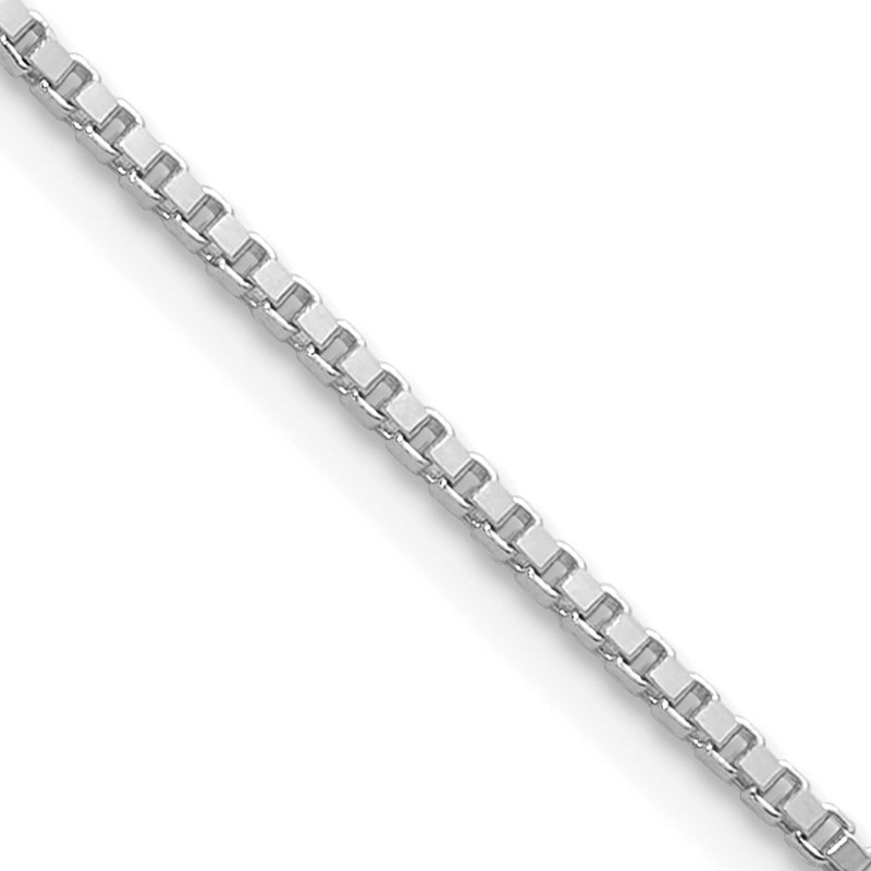14K White Gold 1.10mm Box Chain