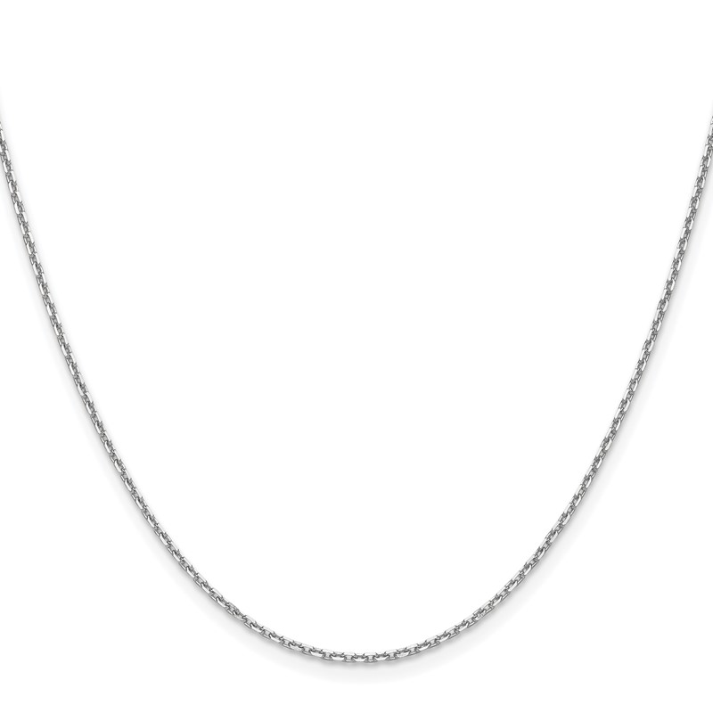 14K White Gold 1.5mm D/C Square Cable Chain