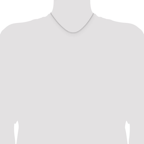 Leslie's 14K White Gold 1.5mm D/C Square Cable Chain