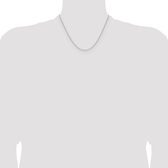 Leslie's 14K White Gold 1.5mm D/C Square Cable Chain