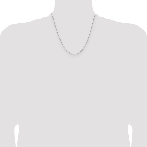 Leslie's 14K White Gold 1.5mm D/C Square Cable Chain