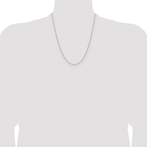 Leslie's 14K White Gold 1.5mm D/C Square Cable Chain