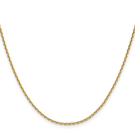 Leslie's 14K 1.65mm D/C Square Cable Chain