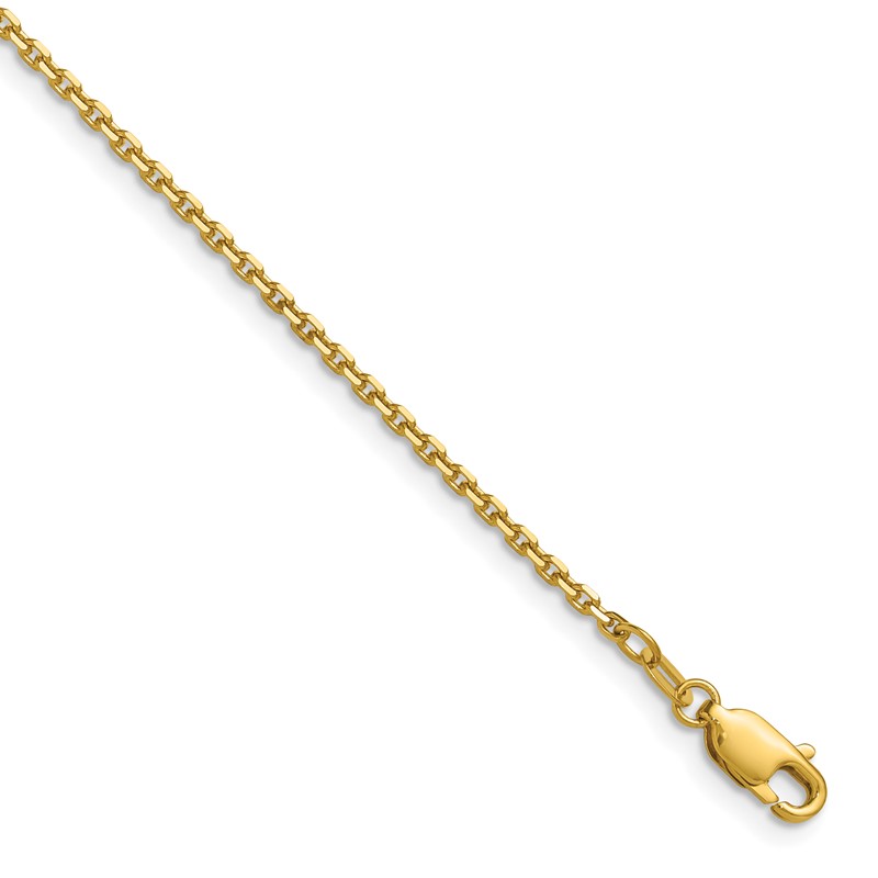 14K 1.65mm D/C Square Cable Chain