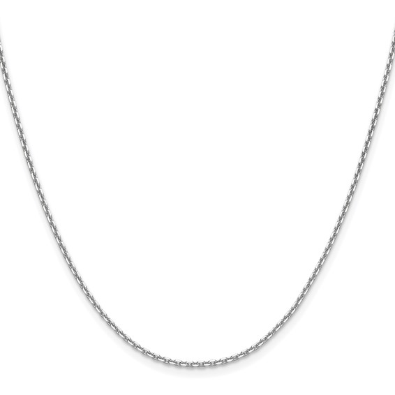Leslie's 14K White Gold 1.65mm D/C Square Cable Chain