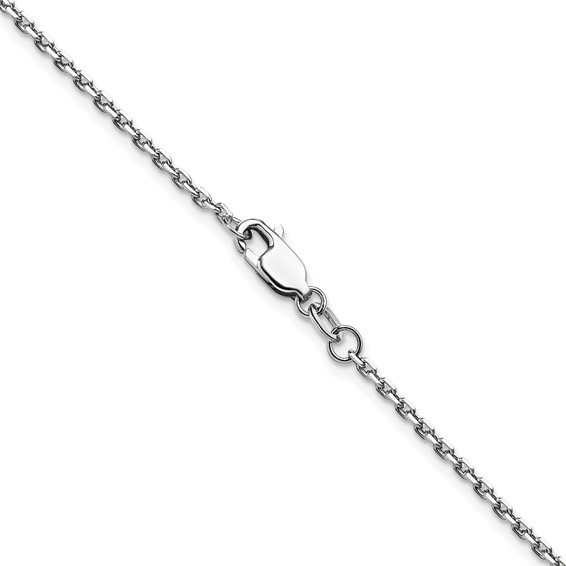 Leslie's 14K White Gold 1.65mm D/C Square Cable Chain