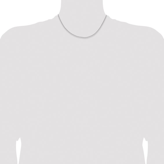 Leslie's 14K White Gold 1.65mm D/C Square Cable Chain