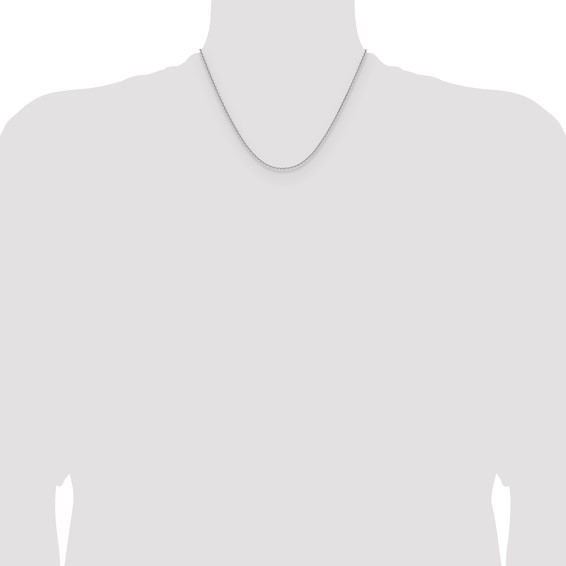 Leslie's 14K White Gold 1.65mm D/C Square Cable Chain