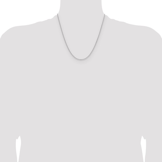 Leslie's 14K White Gold 1.65mm D/C Square Cable Chain