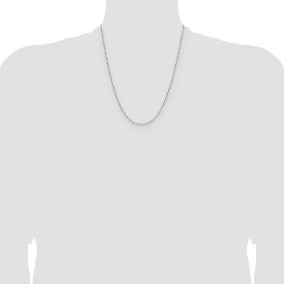 Leslie's 14K White Gold 1.65mm D/C Square Cable Chain