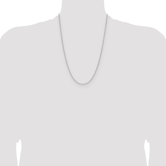 Leslie's 14K White Gold 1.65mm D/C Square Cable Chain