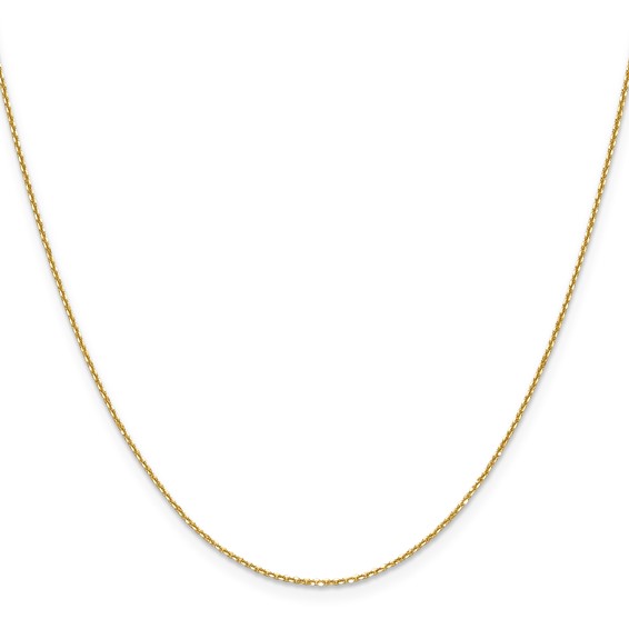 Leslie's 14K Diamond-Cut Round Cable Chain
