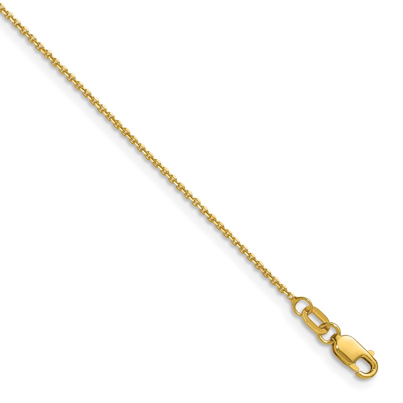 14K 1.1mm D/C Round Cable Chain