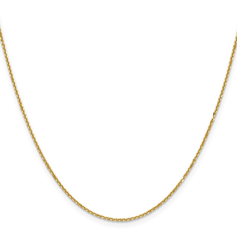 14K 1.25mm D/C Round Cable Chain