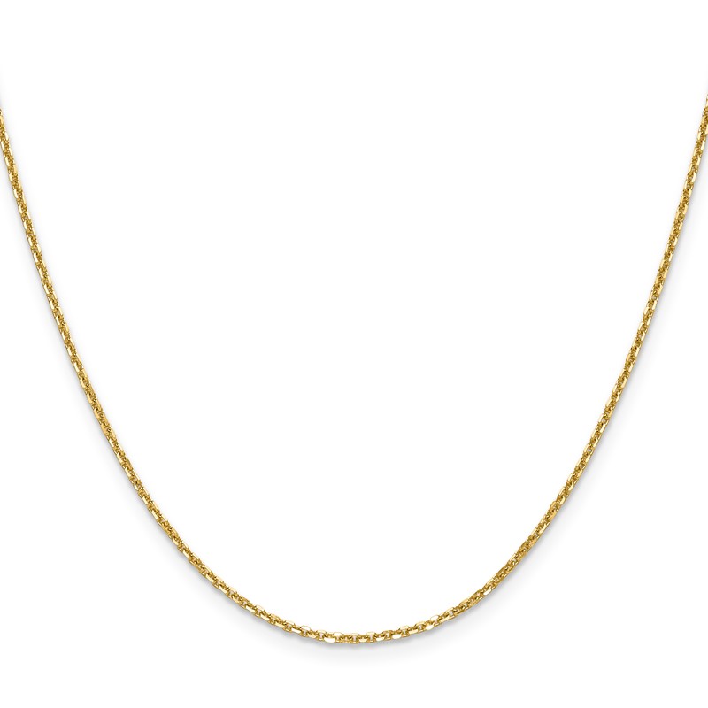 14K 1.45mm D/C Round Cable Chain