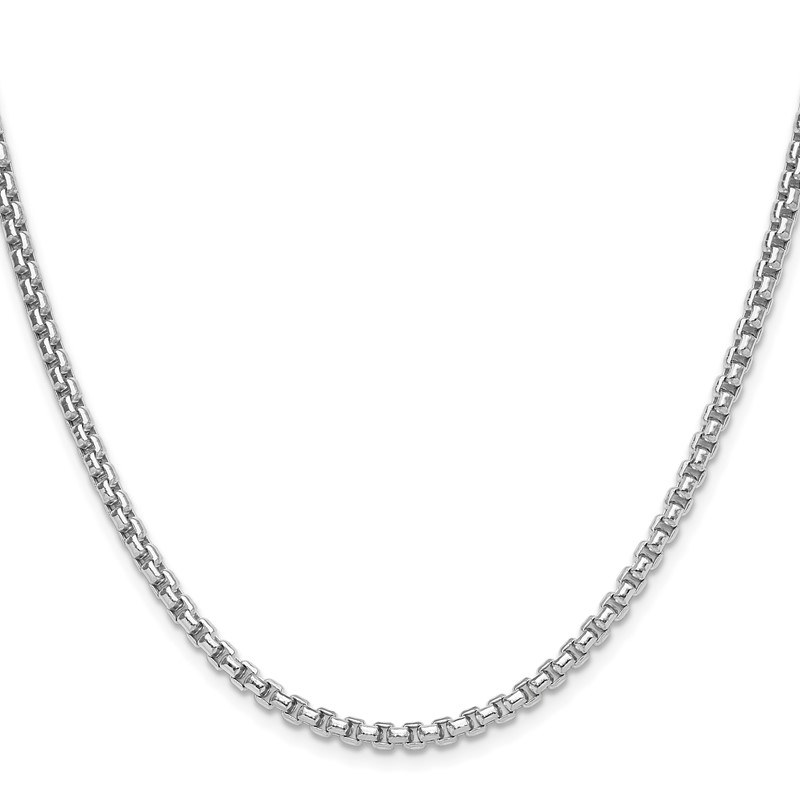 14k WG 2.2mm Solid Beveled D/C Paperclip Chain