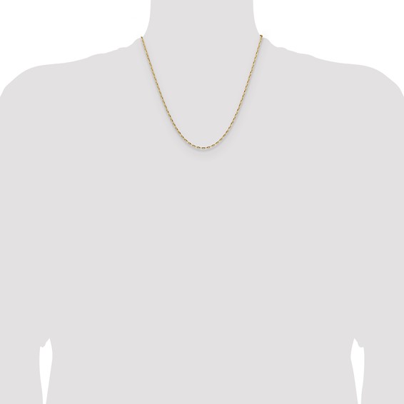 Leslie's 14K 2.3mm D/C Open Long Link Cable Chain