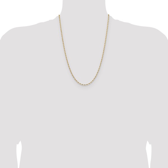 Leslie's 14K 2.3mm D/C Open Long Link Cable Chain