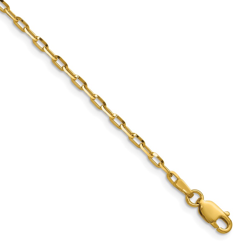 14K 2.3mm D/C Open Long Link Cable Chain