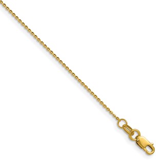 Leslie's 14K 1mm D/C Oval Link Chain