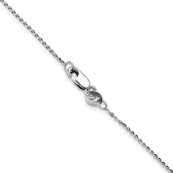 Leslie's 14K White Gold 1mm D/C Oval Link Chain