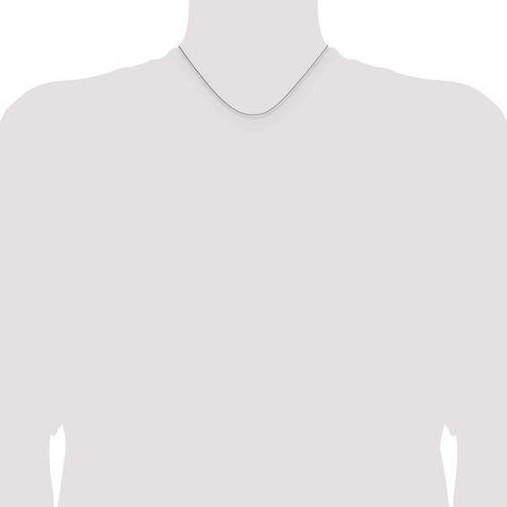 Leslie's 14K White Gold 1mm D/C Oval Link Chain