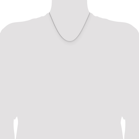 Leslie's 14K White Gold 1mm D/C Oval Link Chain