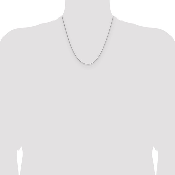 Leslie's 14K White Gold 1mm D/C Oval Link Chain